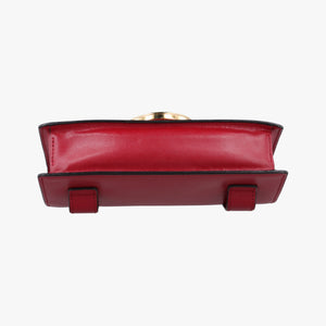 Pre-owned Fendi F is Red Leather 8BM005 shoulderbag | stylenewstar