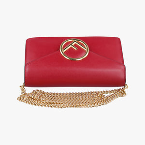 Pre-owned Fendi F is Red Leather 8BM005 shoulderbag | stylenewstar
