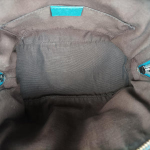 Pre-owned Gucci Web Dome Blue Leather 341504 shoulderbag | stylenewstar