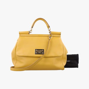 Vintage Dolce & Gabbana Sicily Yellow Leather shoulderbag | stylenewstar