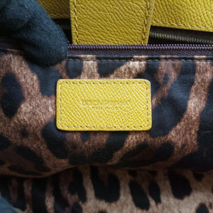 Vintage Dolce & Gabbana Sicily Yellow Leather shoulderbag | stylenewstar