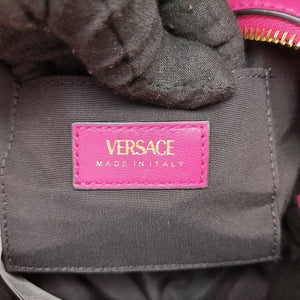 Pre-owned VERSACE La Medusa Camera Rose Leather shoulderbag | stylenewstar