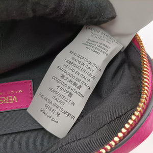 Pre-owned VERSACE La Medusa Camera Rose Leather shoulderbag | stylenewstar