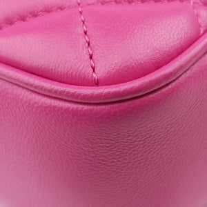 Pre-owned VERSACE La Medusa Camera Rose Leather shoulderbag | stylenewstar