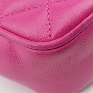 Pre-owned VERSACE La Medusa Camera Rose Leather shoulderbag | stylenewstar