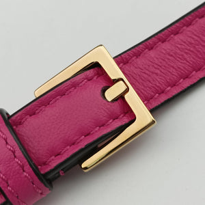 Pre-owned VERSACE La Medusa Camera Rose Leather shoulderbag | stylenewstar