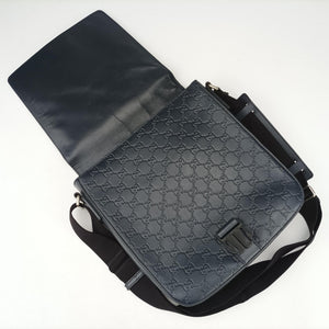 Secondhand Gucci GG Plus GG Supreme Navy Leather 406368 shoulderbag | stylenewstar