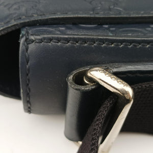 Secondhand Gucci GG Plus GG Supreme Navy Leather 406368 shoulderbag | stylenewstar
