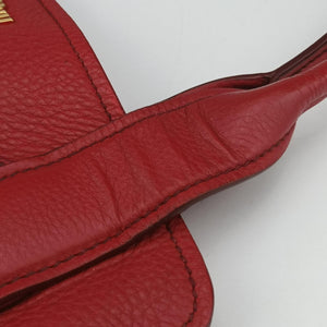 Secondhand Miu Miu Vitello Caribu Front Zip Pocket Tote Red Leather RN0908 handbag | stylenewstar