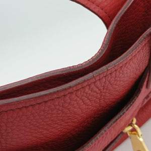 Secondhand Miu Miu Vitello Caribu Front Zip Pocket Tote Red Leather RN0908 handbag | stylenewstar