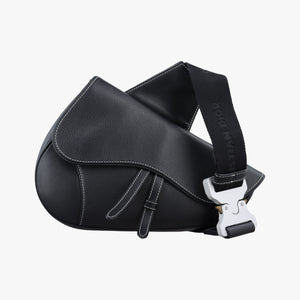 Vintage Christian Dior saddle Black leather bum bag/waist bag | stylenewstar