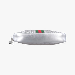 Secondhand Gucci GG Marmont Pochette Silver×Green×Red Leather 541051 shoulderbag | stylenewstar
