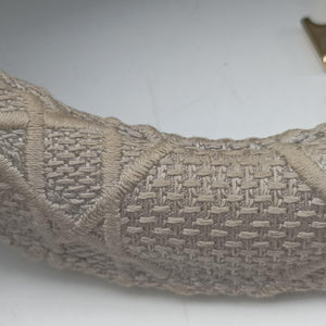 Vintage Christian Dior Lady Dior D-lite Grey Jacquard shoulderbag | stylenewstar