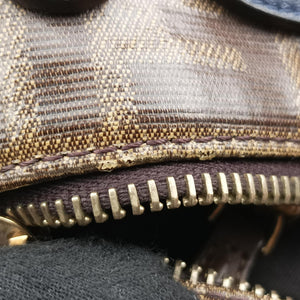 Secondhand Fendi Fila Collaboration Zucca Pattern Logomania Multicolour PVC coated canvas 7VA434 bum bag/waist bag | stylenewstar