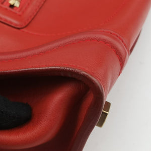 Pre-owned Celine Luggage Micro shopper Red Leather handbag | stylenewstar
