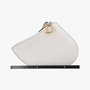 Pre-owned Christian Dior Saddle White Leather shoulderbag | stylenewstar