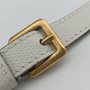 Pre-owned Christian Dior Saddle White Leather shoulderbag | stylenewstar