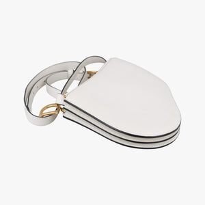 Pre-owned Christian Dior Saddle White Leather shoulderbag | stylenewstar