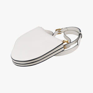 Pre-owned Christian Dior Saddle White Leather shoulderbag | stylenewstar