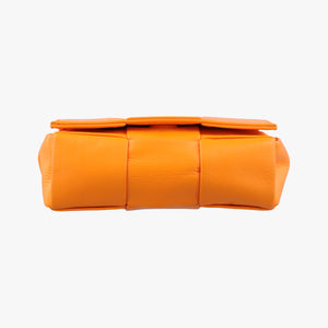 Pre-owned Bottega Veneta candy cassette Orange lambskin shoulderbag | stylenewstar