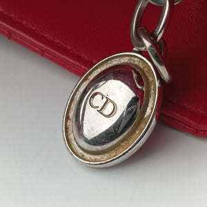 Pre-owned Christian Dior Lady Dior Red lambskin shoulderbag | stylenewstar