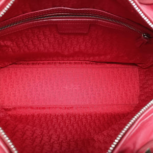 Pre-owned Christian Dior Lady Dior Red lambskin shoulderbag | stylenewstar