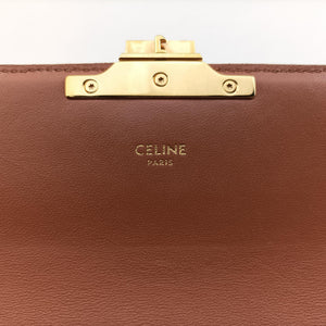 Vintage Celine Claude Triomphe White PVC coated canvas shoulderbag | stylenewstar