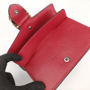 Pre-owned Gucci Dionysus Red Leather 476432 shoulderbag | stylenewstar