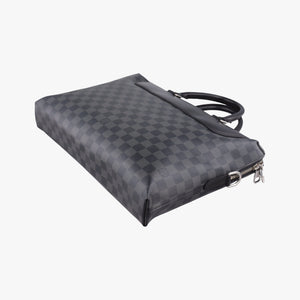 Pre-owned Louis Vuitton Porte-Documents Jour NM Noir Damier Graphite N48260 handbag | stylenewstar