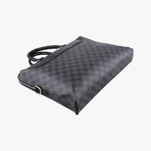 Pre-owned Louis Vuitton Porte-Documents Jour NM Noir Damier Graphite N48260 handbag | stylenewstar