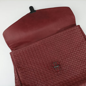 Pre-owned Bottega Veneta Intrecciato Red lambskin handbag | stylenewstar
