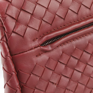 Pre-owned Bottega Veneta Intrecciato Red lambskin handbag | stylenewstar