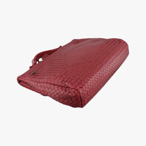 Pre-owned Bottega Veneta Intrecciato Red lambskin handbag | stylenewstar