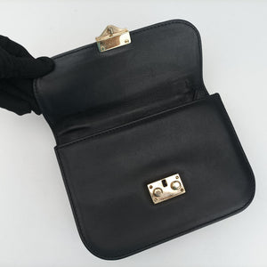Pre-owned Valentino Rockstud Glam Lock Black Leather shoulderbag | stylenewstar