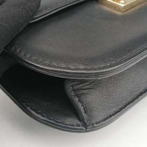 Pre-owned Valentino Rockstud Glam Lock Black Leather shoulderbag | stylenewstar
