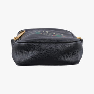 Vintage Gucci Print Messenger Black Leather 574803 shoulderbag | stylenewstar