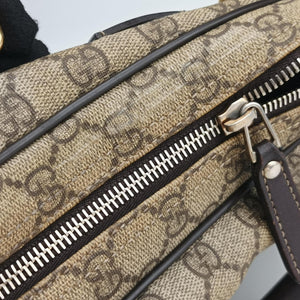 Pre-owned Gucci Diamante Brown PVC coated canvas 208463 handbag | stylenewstar