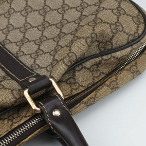 Pre-owned Gucci Diamante Brown PVC coated canvas 208463 handbag | stylenewstar