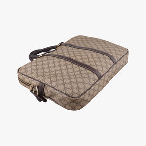 Pre-owned Gucci Diamante Brown PVC coated canvas 208463 handbag | stylenewstar