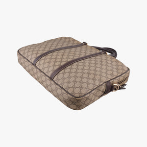 Pre-owned Gucci Diamante Brown PVC coated canvas 208463 handbag | stylenewstar