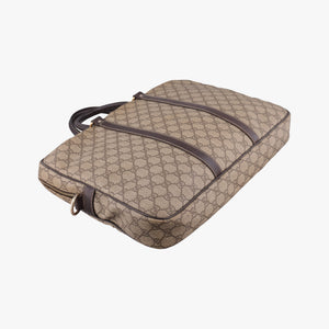 Pre-owned Gucci Diamante Brown PVC coated canvas 208463 handbag | stylenewstar