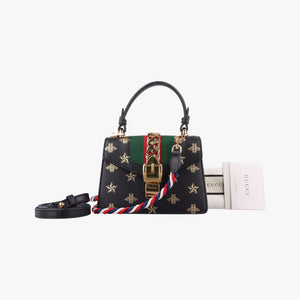 Secondhand Gucci Sylvie Black×Multi Leather 470270 shoulderbag | stylenewstar