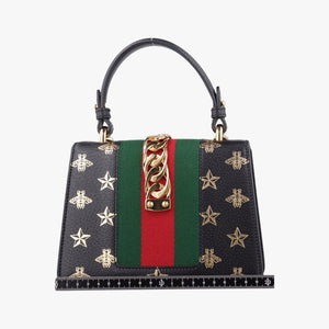 Secondhand Gucci Sylvie Black×Multi Leather 470270 shoulderbag | stylenewstar