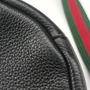 Pre-owned Gucci Print Black Leather 527792 bum bag/waist bag | stylenewstar