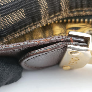 Pre-owned Fendi Zucca Print Brown canvas handbag | stylenewstar