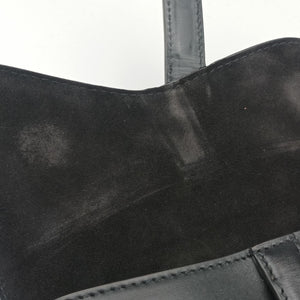 Pre-owned Christian Dior saddle Black leather bum bag/waist bag | stylenewstar