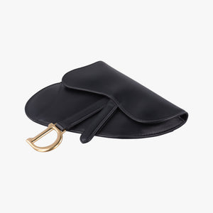 Pre-owned Christian Dior saddle Black leather bum bag/waist bag | stylenewstar
