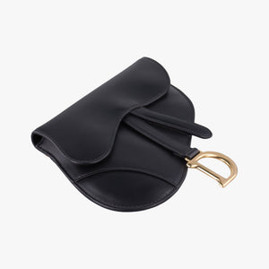 Pre-owned Christian Dior saddle Black leather bum bag/waist bag | stylenewstar