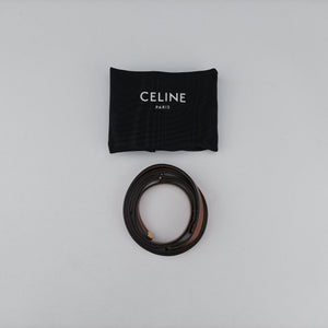 Pre-owned Celine Mini Triomphe Brown PVC coated canvas shoulderbag | stylenewstar