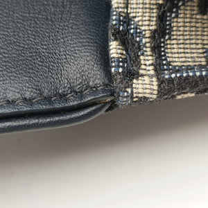 Vintage Christian Dior Saddle Navy×Gray jacquard bum bag/waist bag | stylenewstar